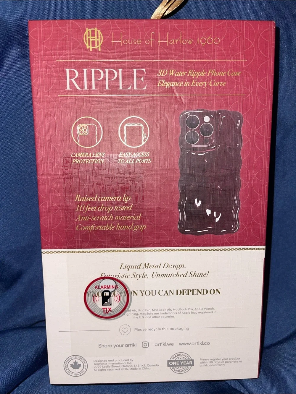 House of Harlow 1960 Ripple 3D iPhone 16 Pro Max Case - Deep Brown
